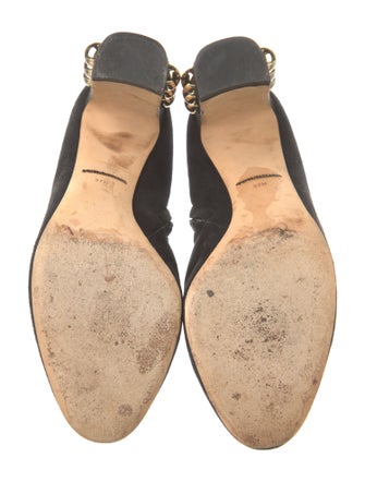 Dolce & Gabbana Suede Crystal Embellishments Boots