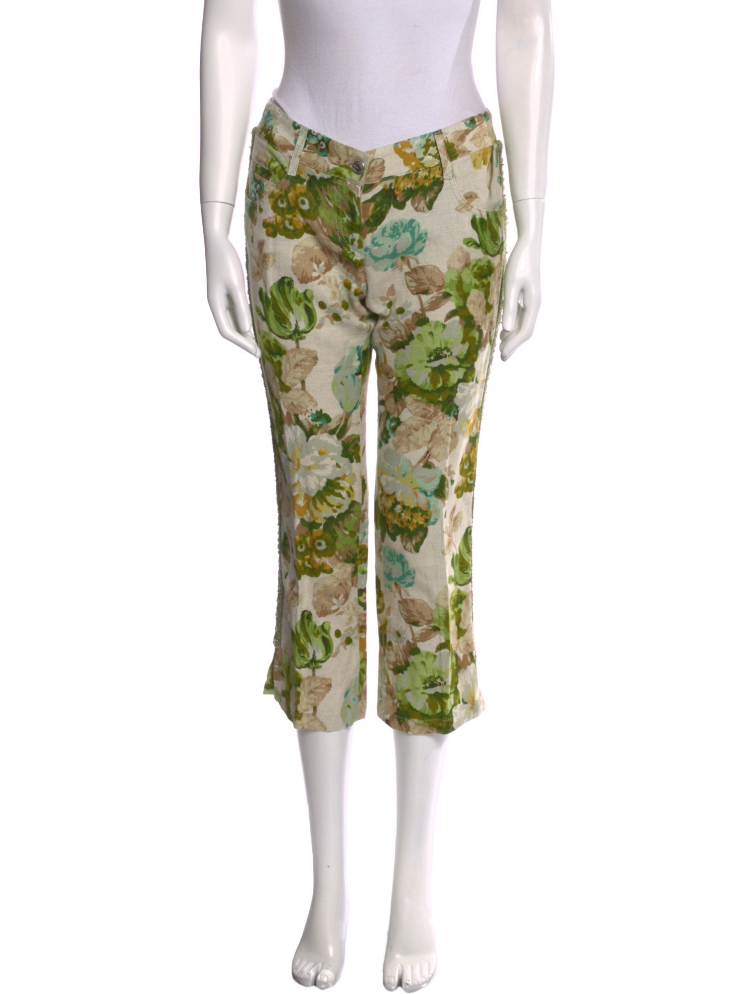 Dolce & Gabbana Linen Straight Leg Pants