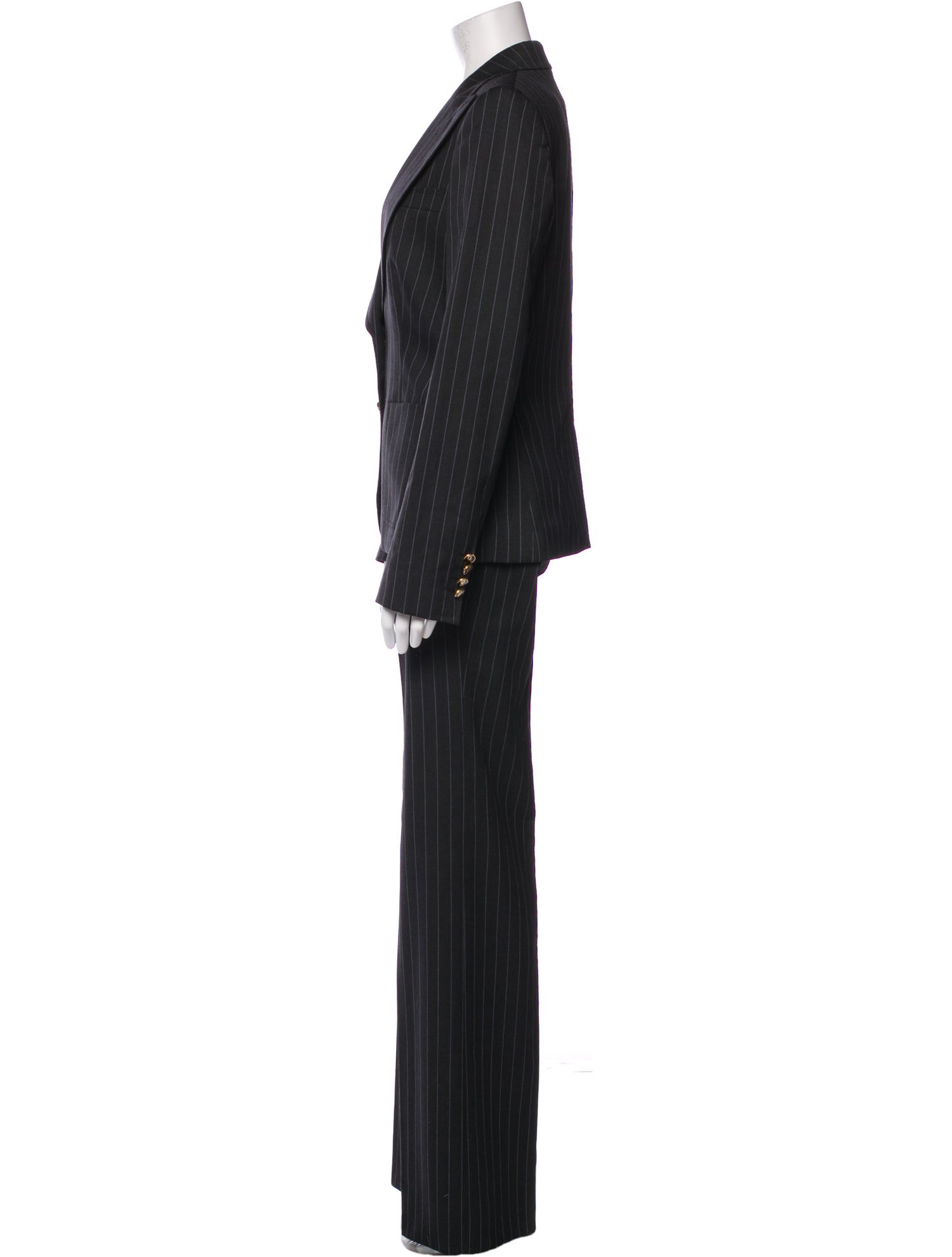 Dolce & Gabbana Virgin Wool Striped Pantsuit