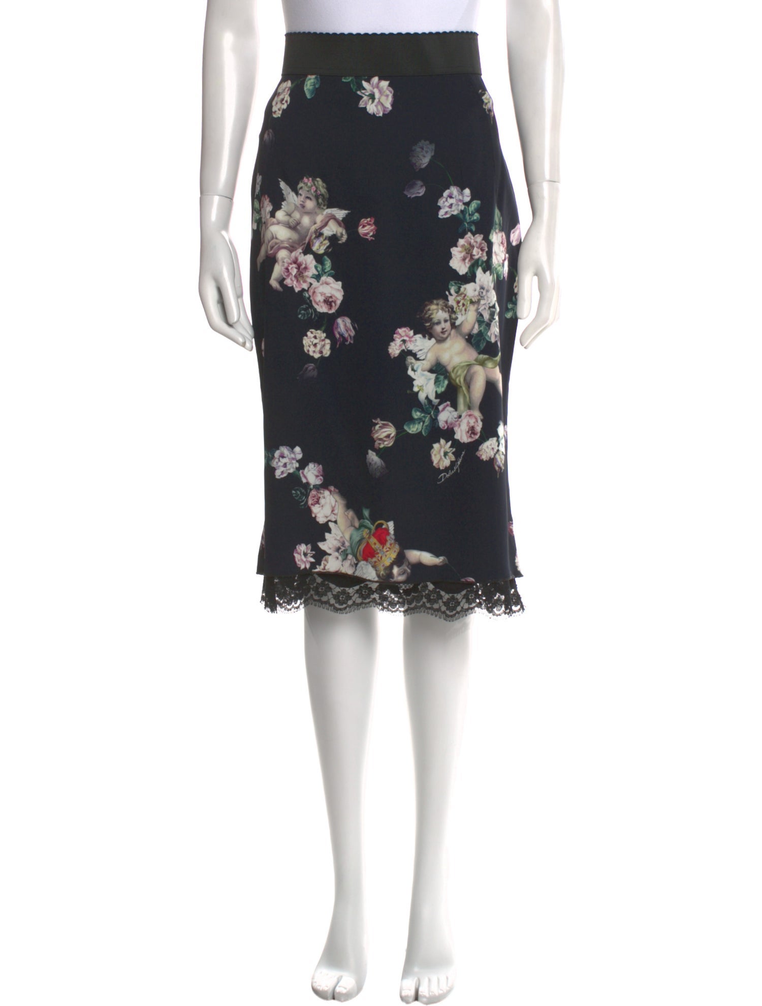 Dolce & Gabbana Floral Print Knee-Length Skirt