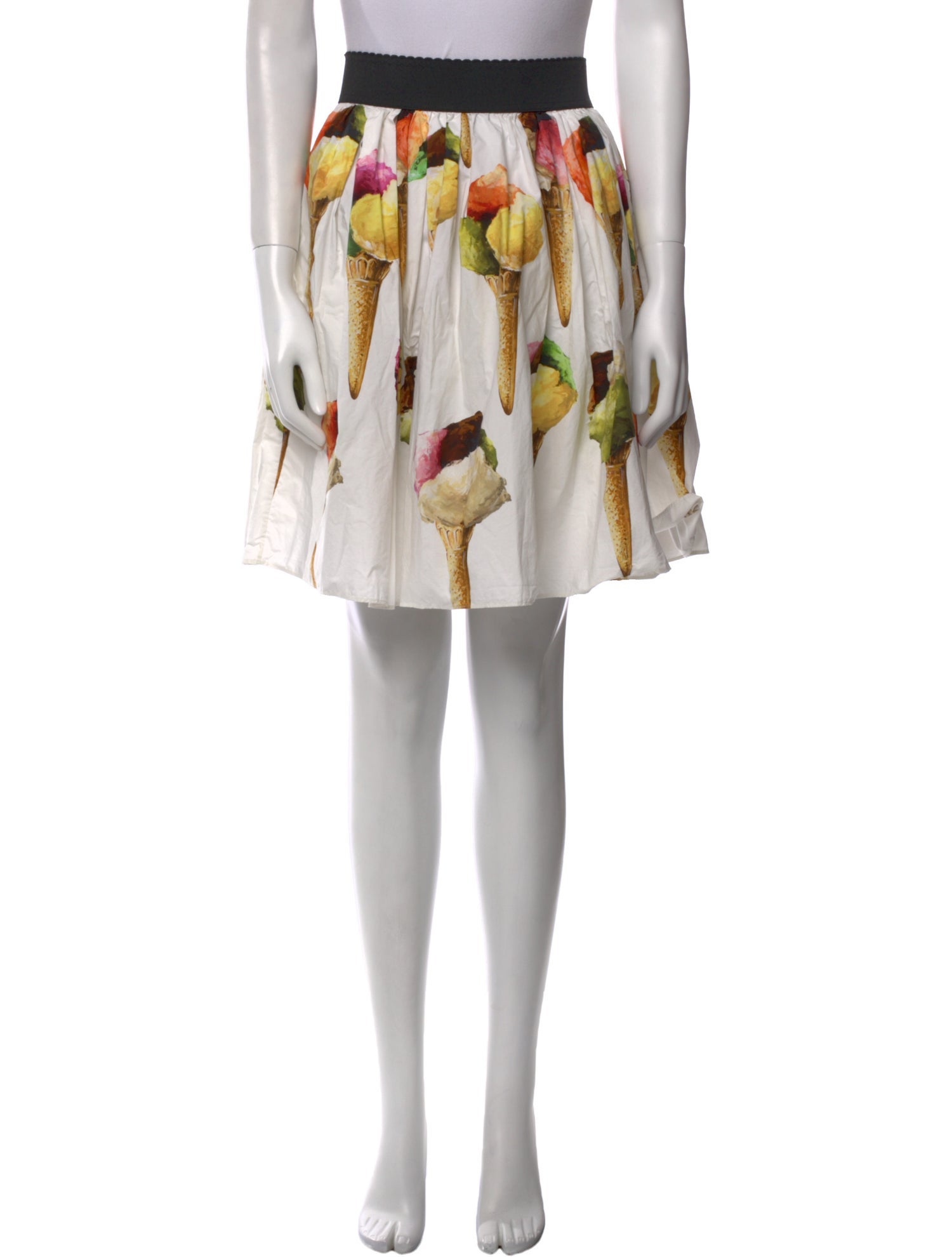 Dolce & Gabbana Floral Print Knee-Length Skirt