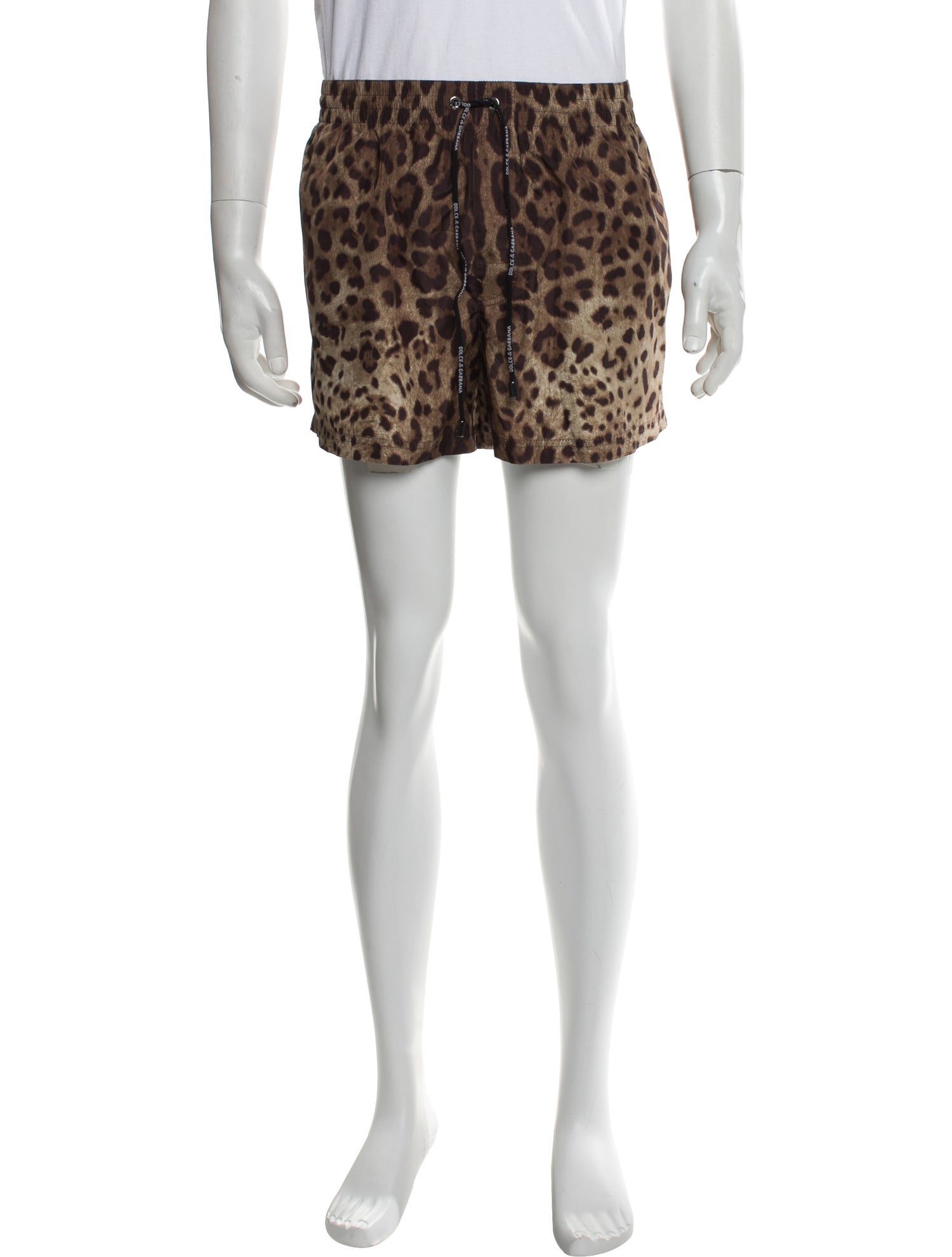 Dolce & Gabbana Animal Print Swim Trunks w/ Tags