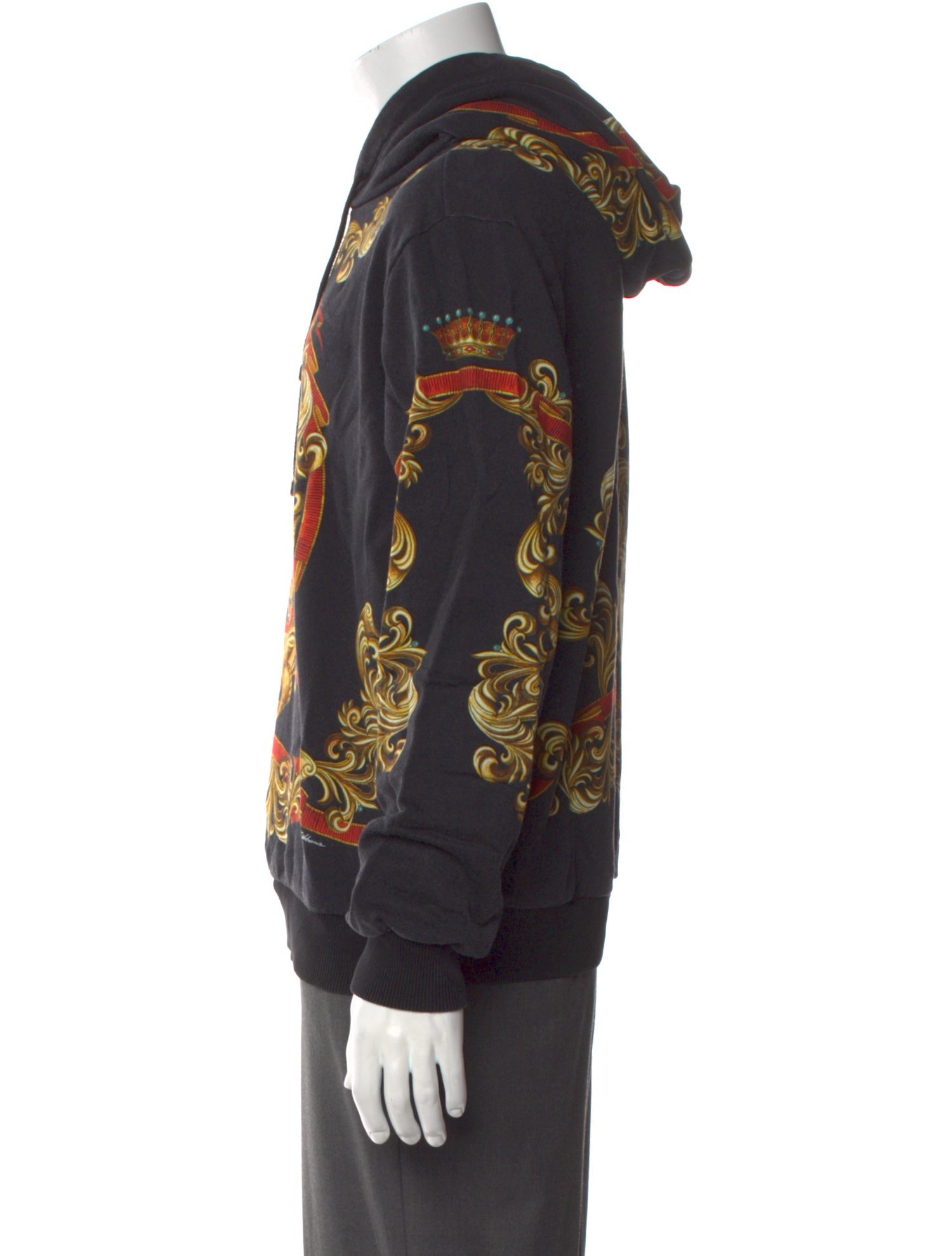 Dolce & Gabbana Graphic Print Crew Neck Hoodie