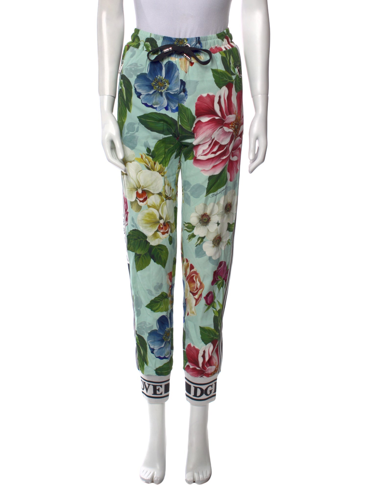 Dolce & Gabbana Floral Print Skinny Leg Pants