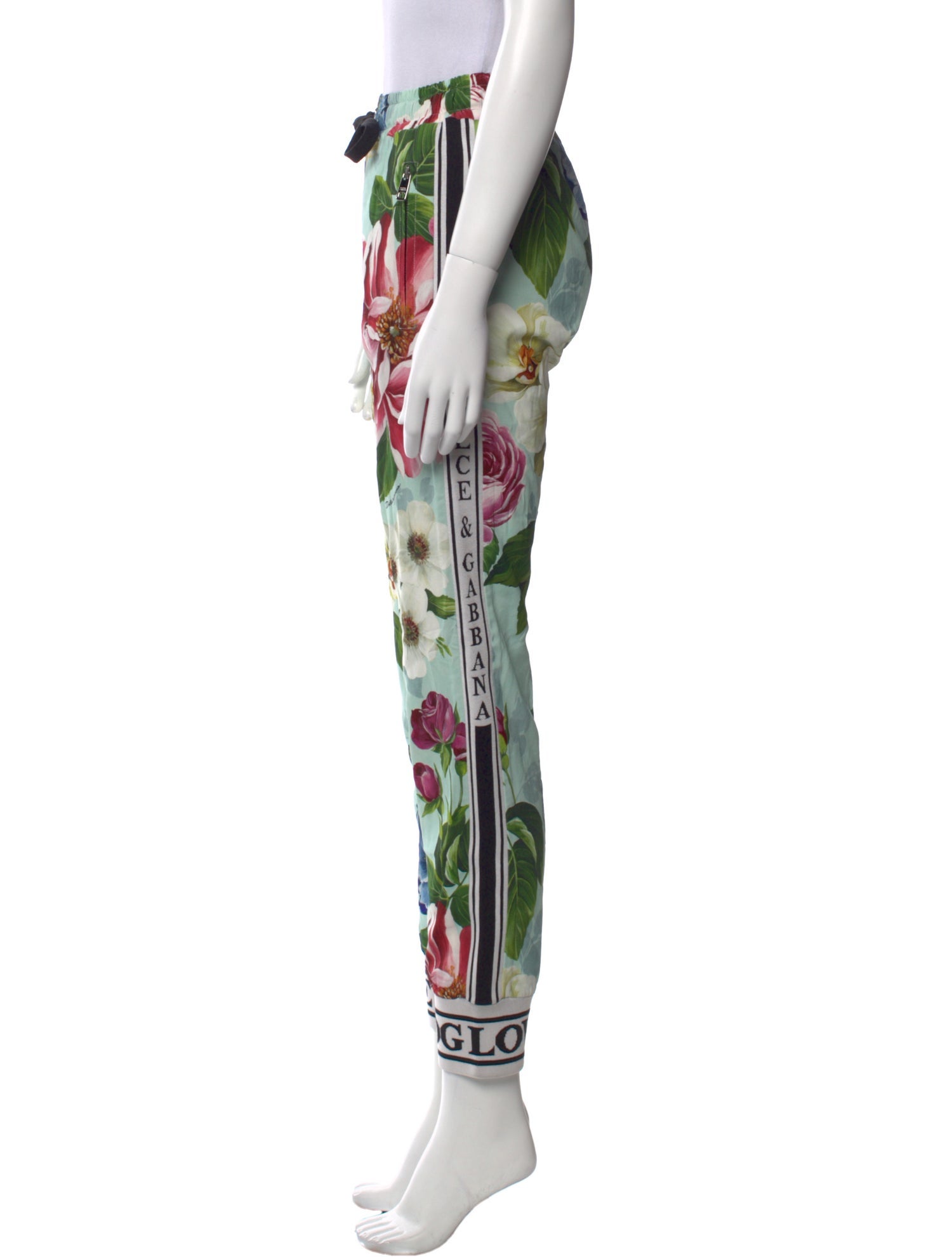 Dolce & Gabbana Floral Print Skinny Leg Pants