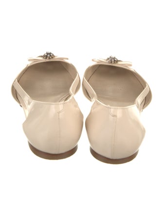 Dolce & Gabbana Leather Crystal Embellishments Ballet Flats