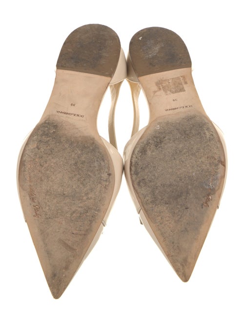 Dolce & Gabbana Leather Crystal Embellishments Ballet Flats