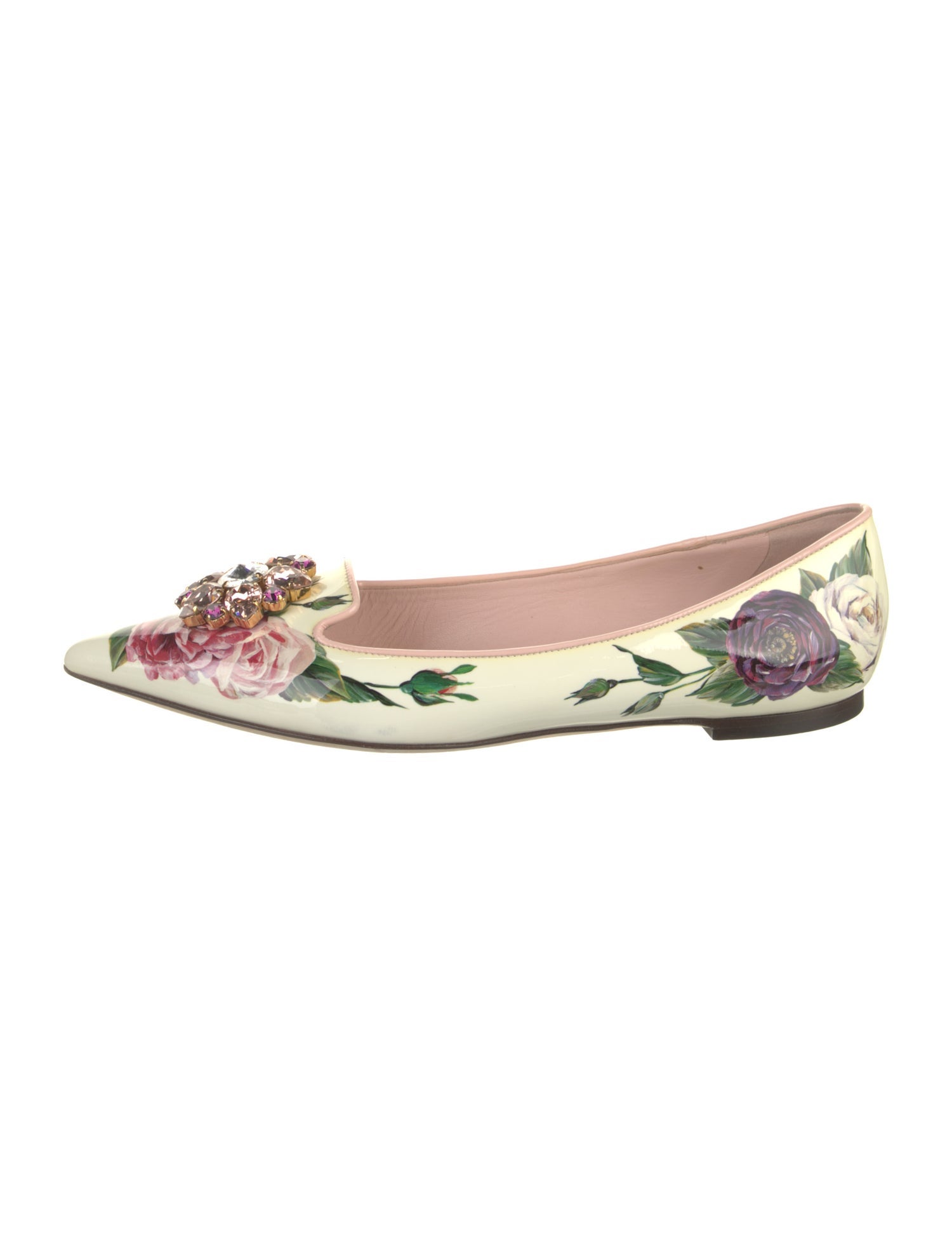 Dolce & Gabbana Patent Leather Printed Flats