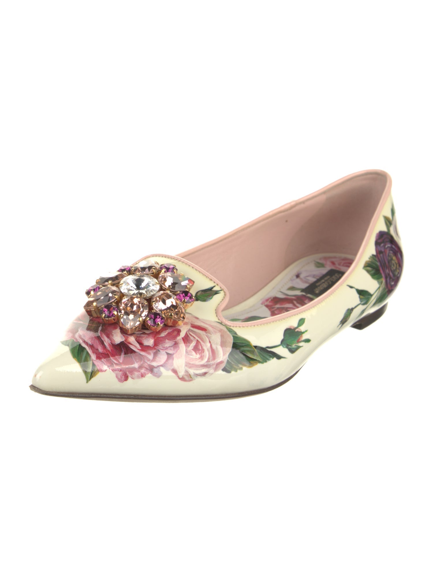Dolce & Gabbana Patent Leather Printed Flats