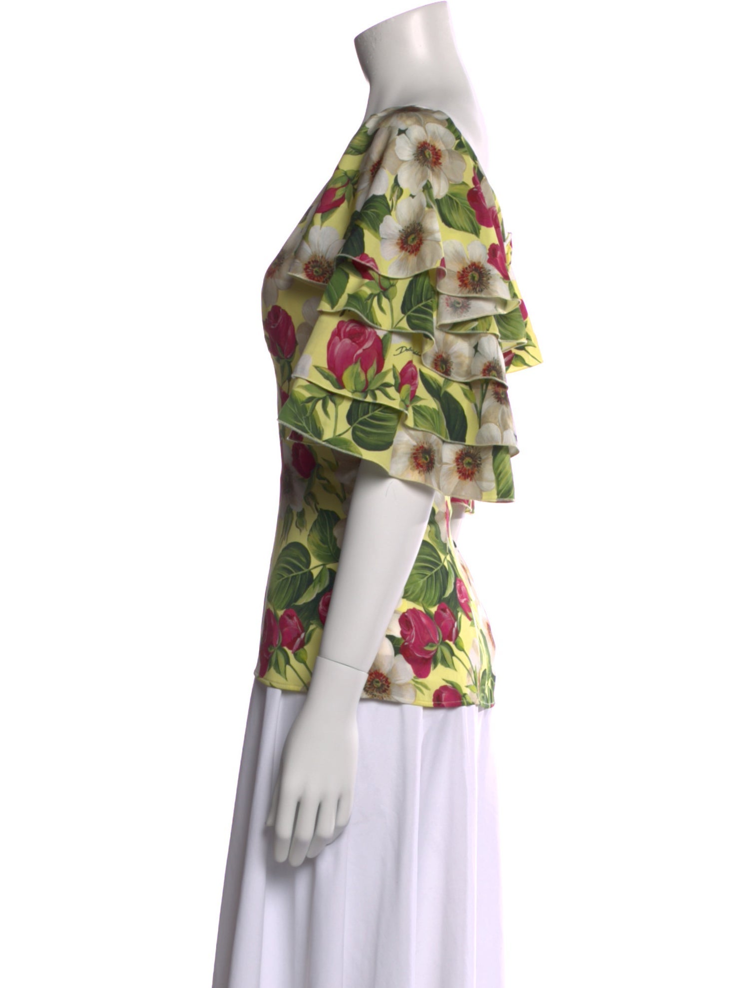 Dolce & Gabbana Silk Floral Print Blouse