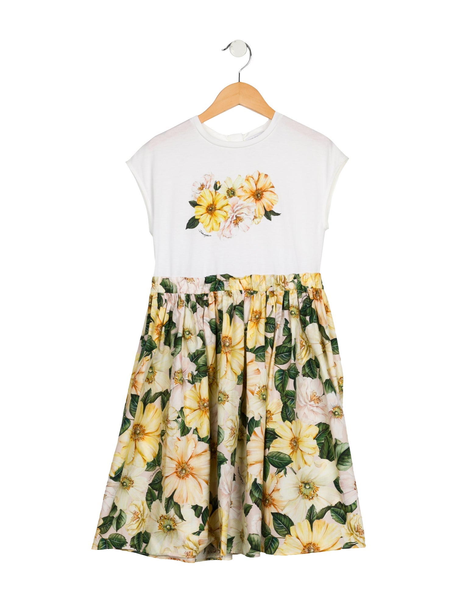 Dolce & Gabbana kid girls' white multicolored dress