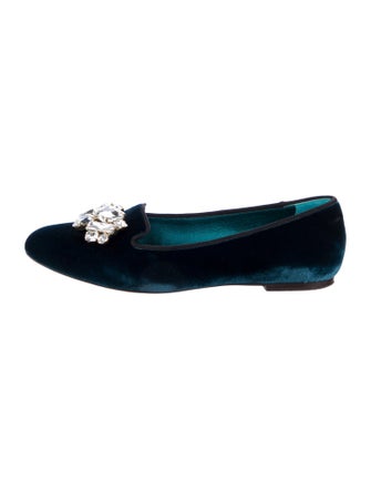 Dolce & Gabbana Sacred Heart Print Velvet Ballet Flats