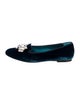 Dolce & Gabbana Sacred Heart Print Velvet Ballet Flats
