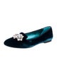 Dolce & Gabbana Sacred Heart Print Velvet Ballet Flats