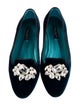 Dolce & Gabbana Sacred Heart Print Velvet Ballet Flats