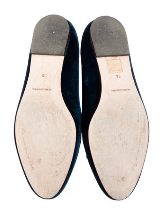 Dolce & Gabbana Sacred Heart Print Velvet Ballet Flats