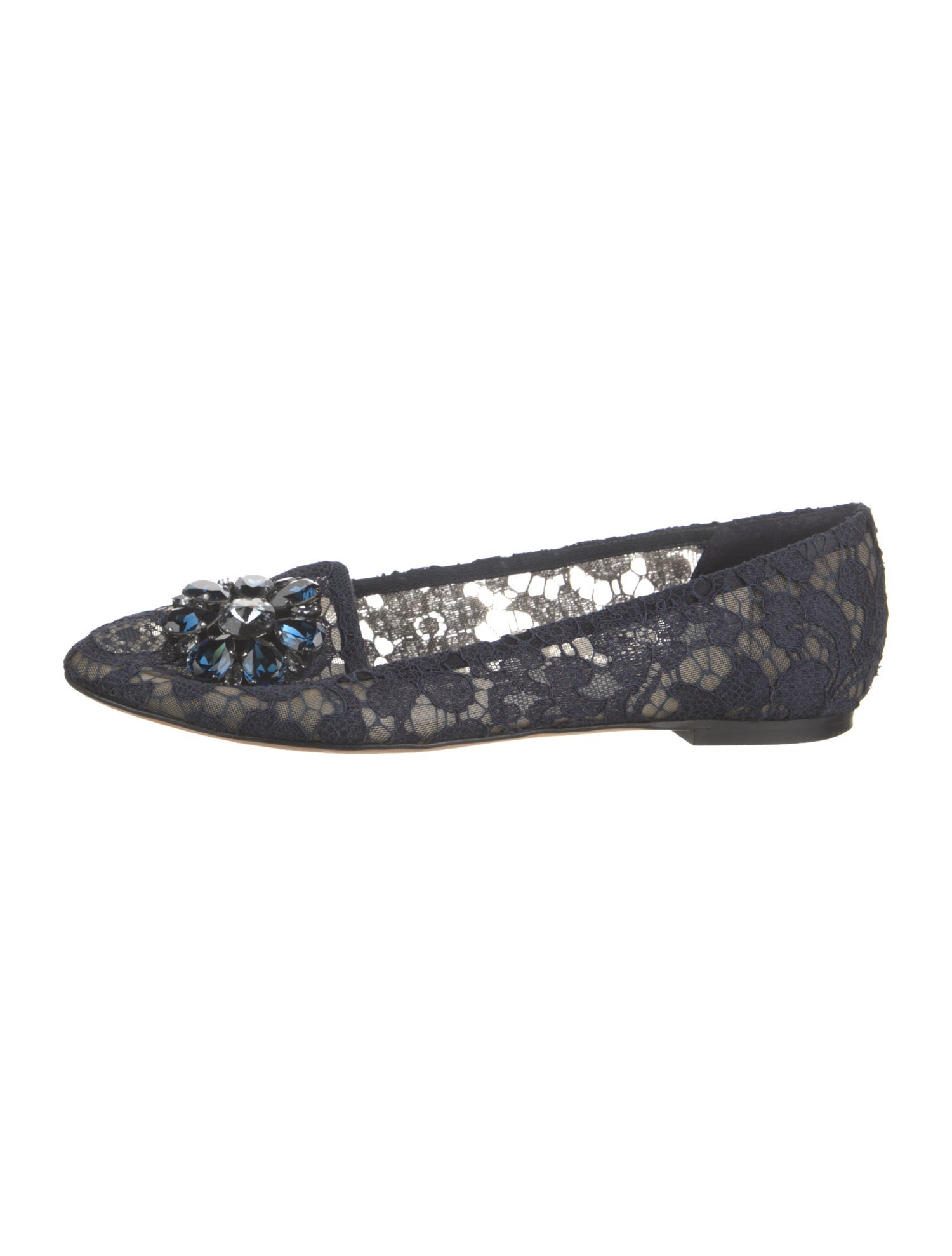 Dolce & Gabbana Lace Lace Pattern Ballet Flats