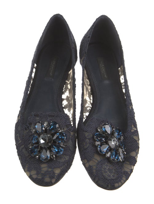 Dolce & Gabbana Lace Lace Pattern Ballet Flats