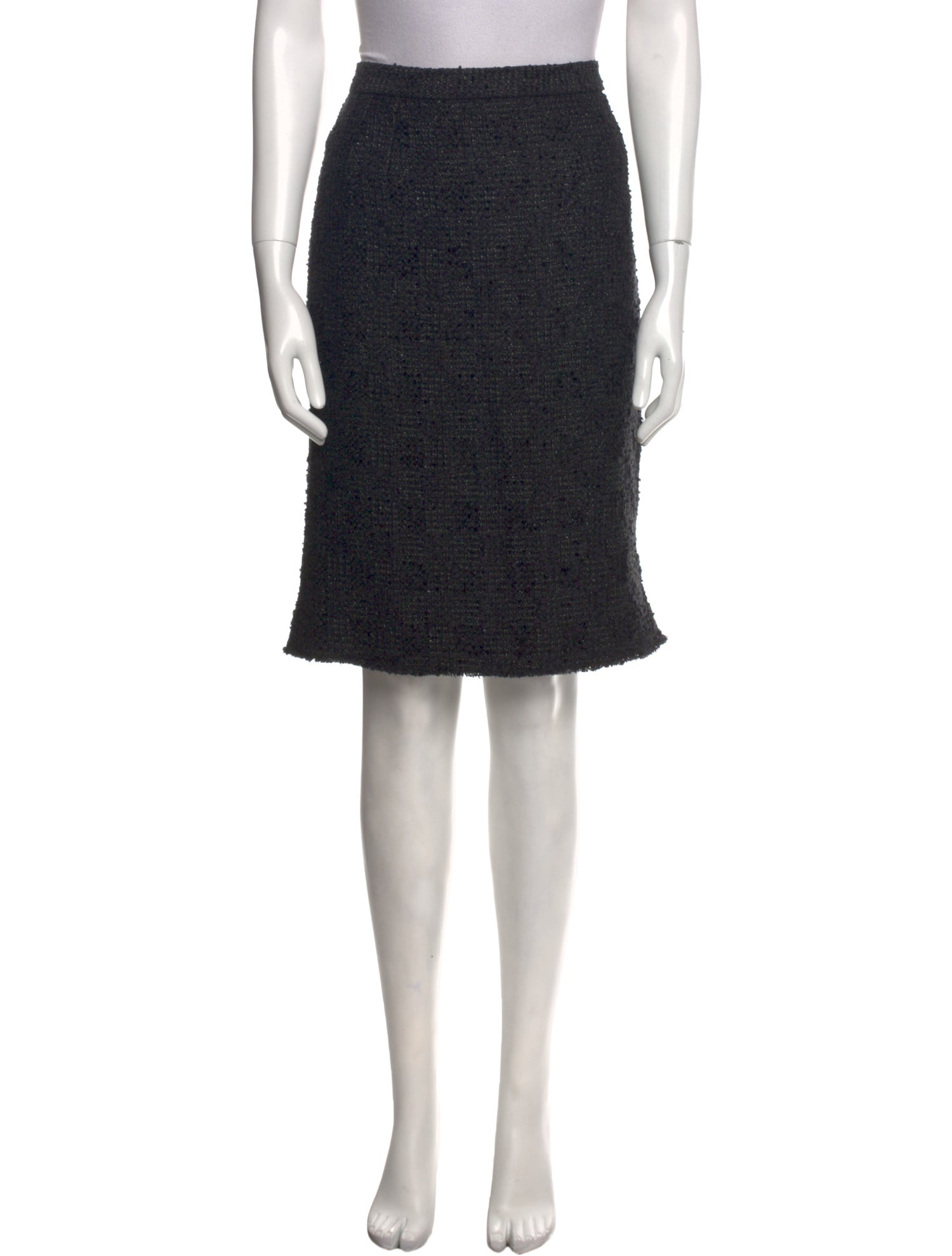 Dolce & Gabbana Raw-Edge Trim Knee-Length Skirt