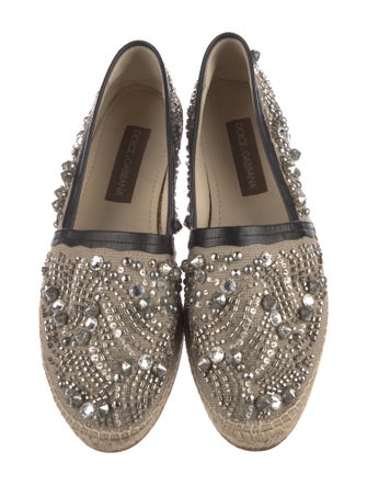 Dolce & Gabbana Patterned Crystal Embellishments Espadrilles