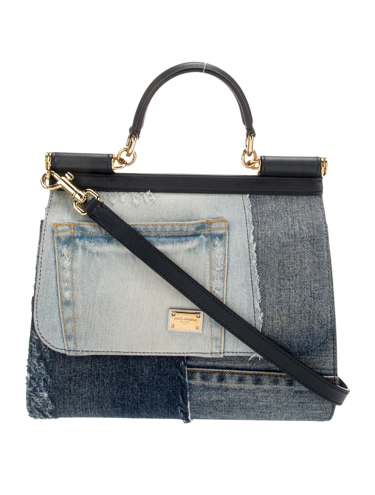 Dolce & Gabbana Denim Top Handle Bag