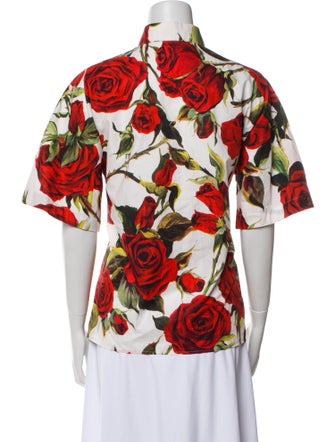 Dolce & Gabbana Floral Print Short Sleeve Top