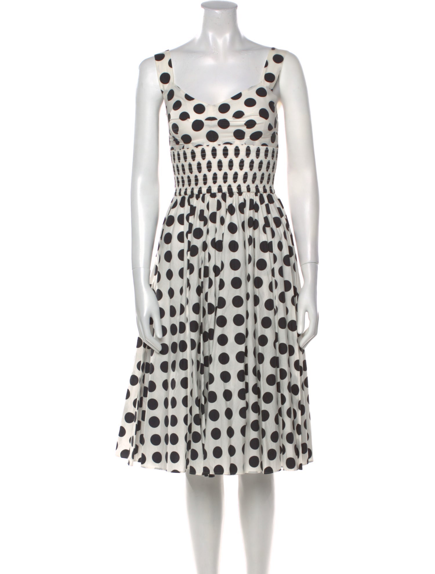 Dolce & Gabbana Polka Dot Print Midi Length Dress