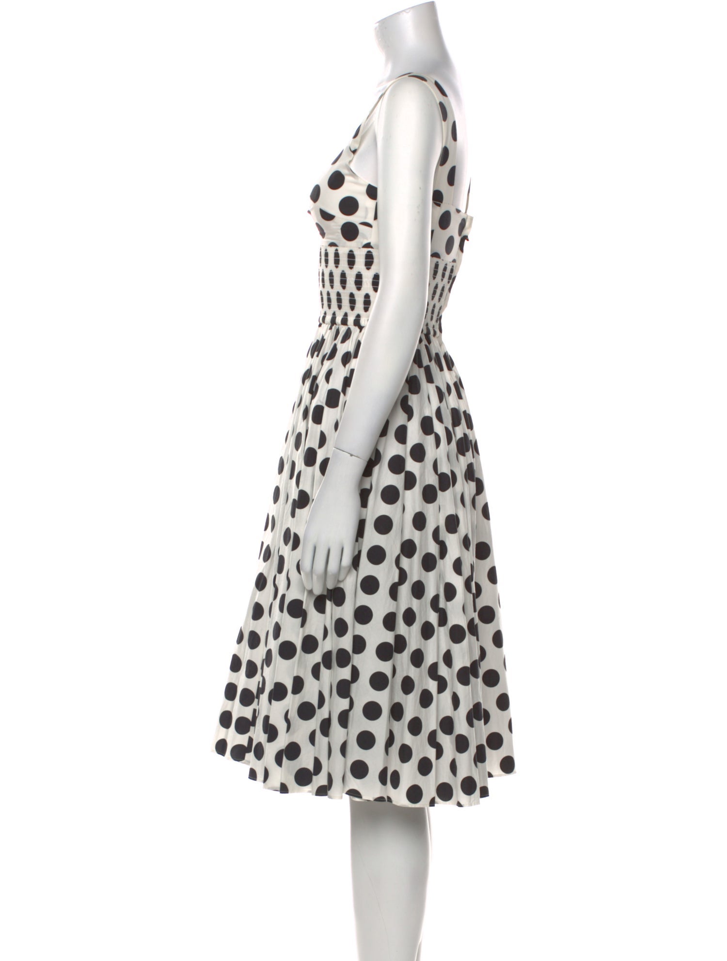 Dolce & Gabbana Polka Dot Print Midi Length Dress