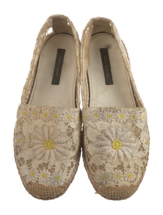 Dolce & Gabbana Lace Lace Pattern Espadrilles