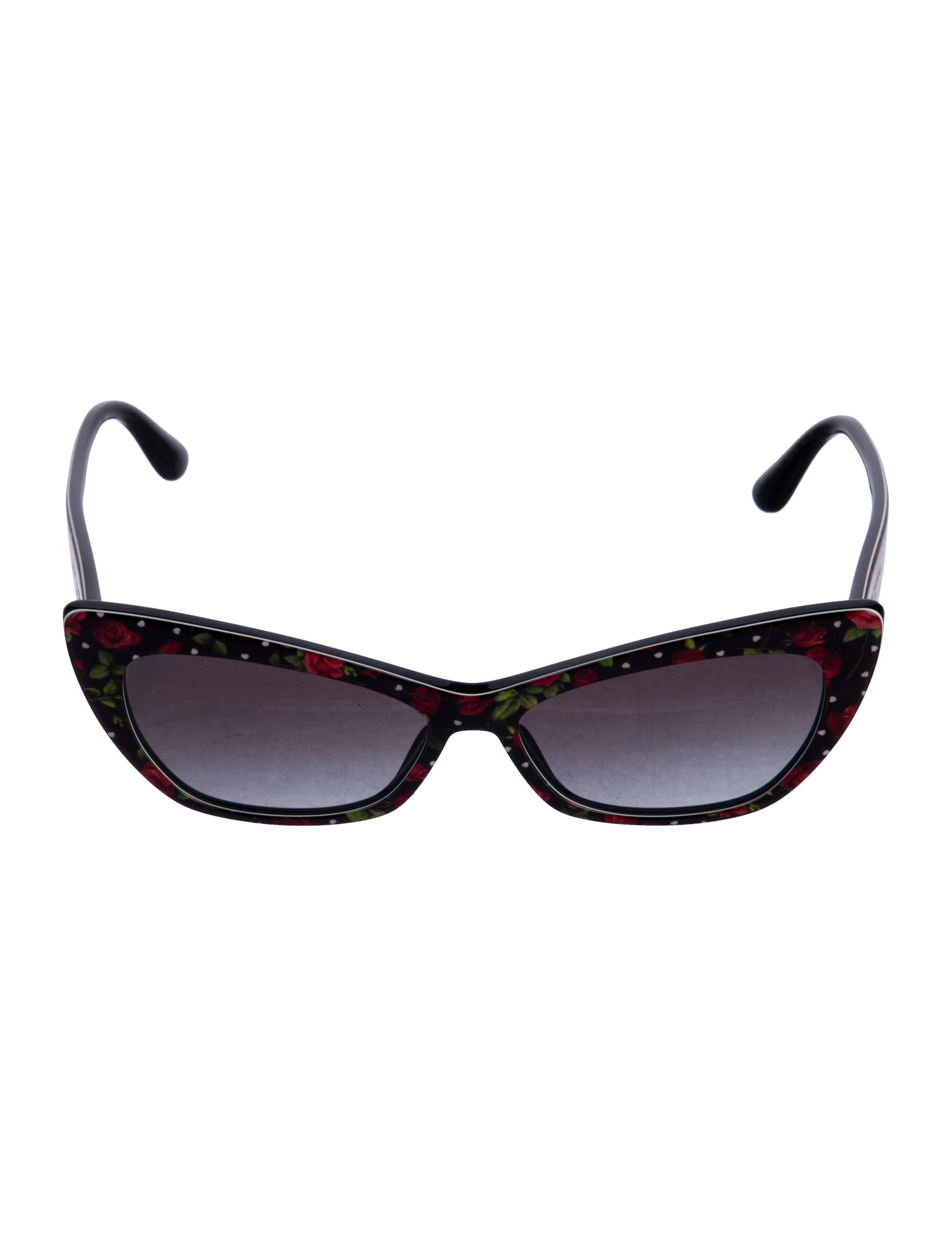 Dolce & Gabbana Mambo Rose Print Cat-Eye Sunglasses