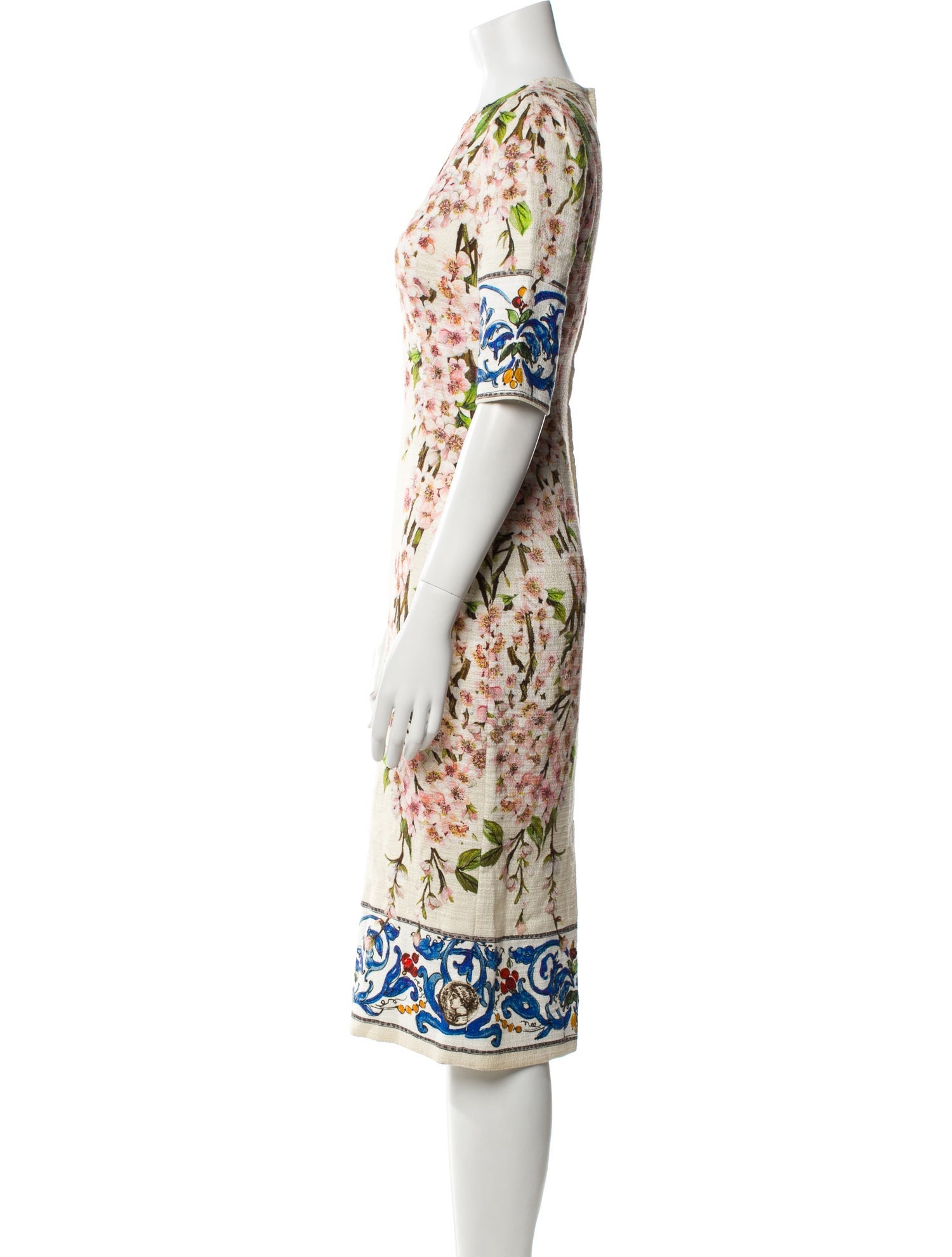 Dolce & Gabbana Floral Print Knee-Length Dress