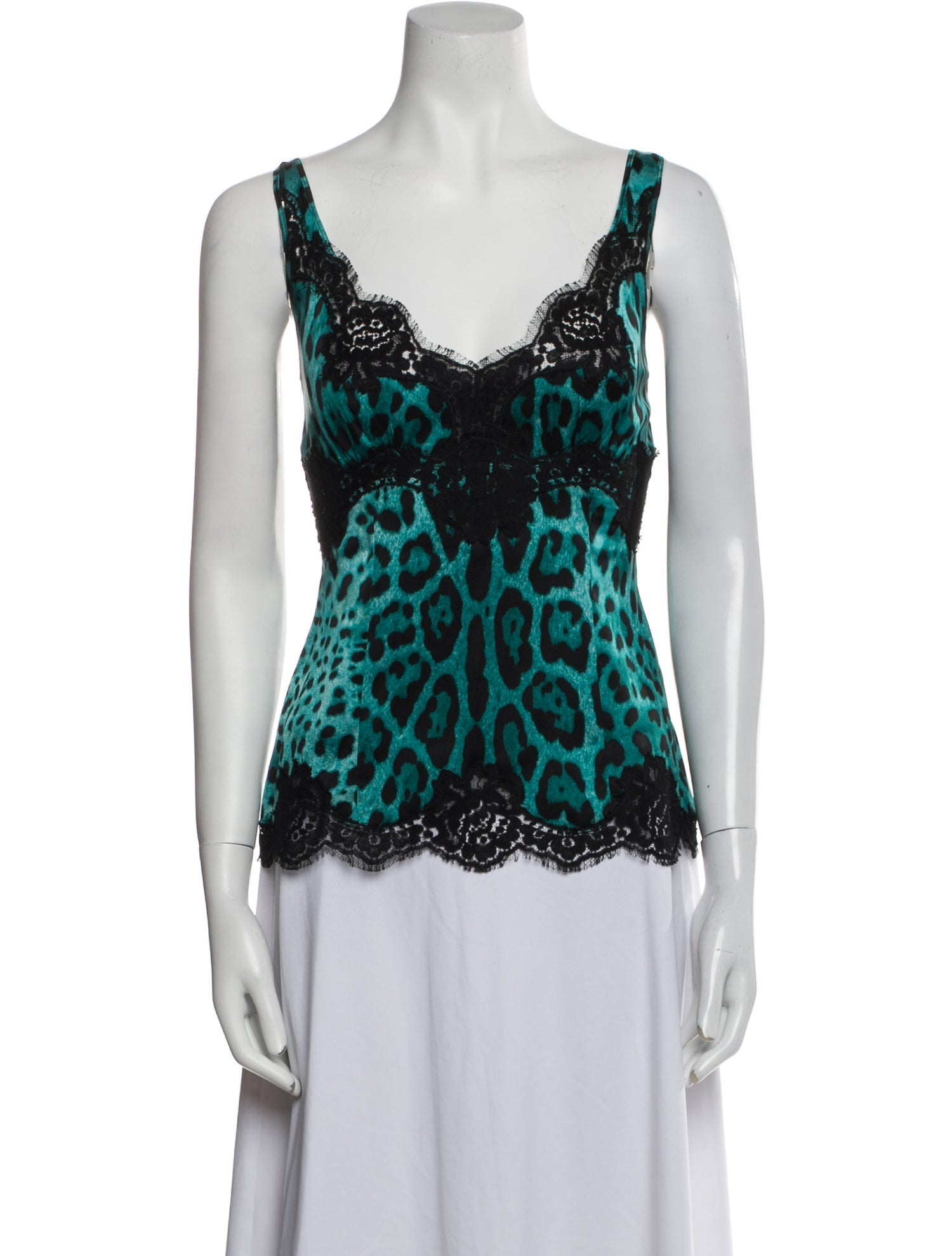 Dolce & Gabbana Printed Square Neckline Top