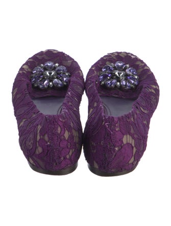 Dolce & Gabbana Lace Lace Pattern Flats