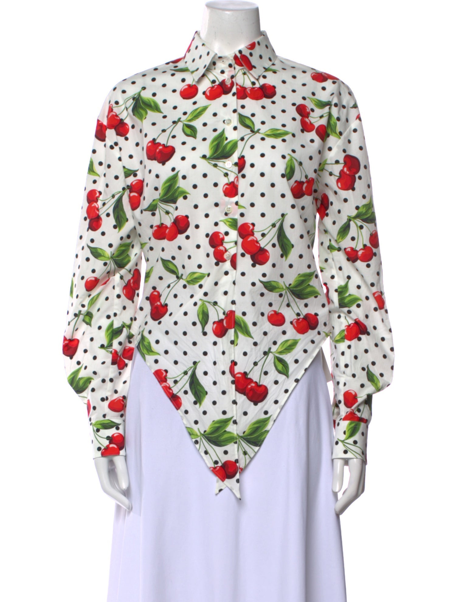 Dolce & Gabbana Floral Print Long Sleeve Button-Up Top