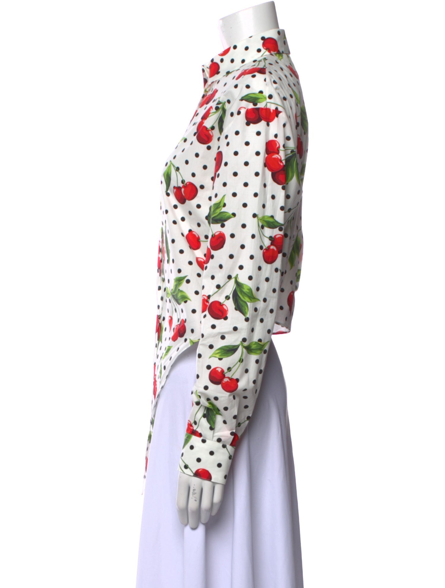 Dolce & Gabbana Floral Print Long Sleeve Button-Up Top
