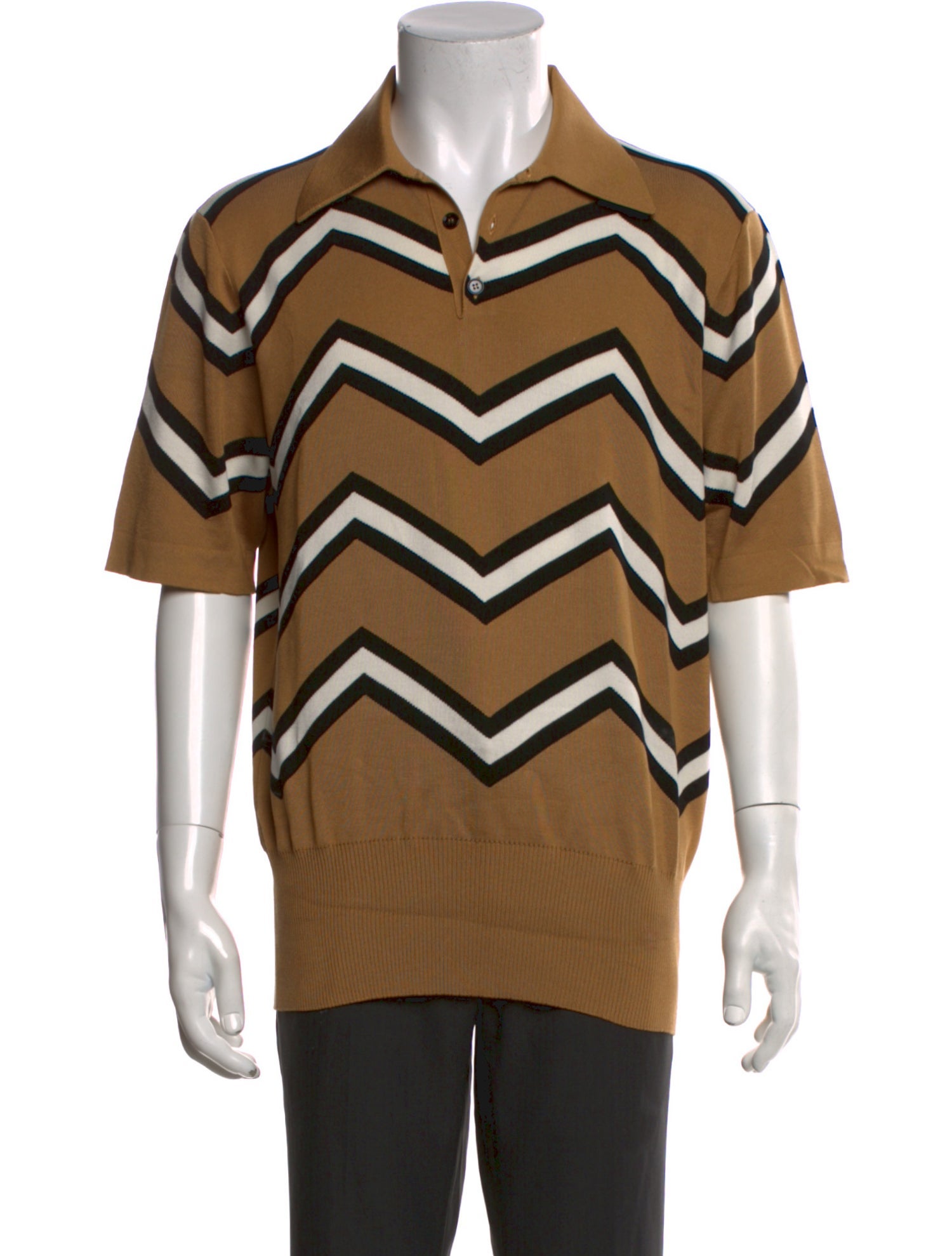 Supreme 2023 Sequin Stripe Zip Polo Shirt - White Polos