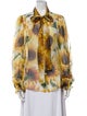 Dolce & Gabbana Silk Floral Print Blouse