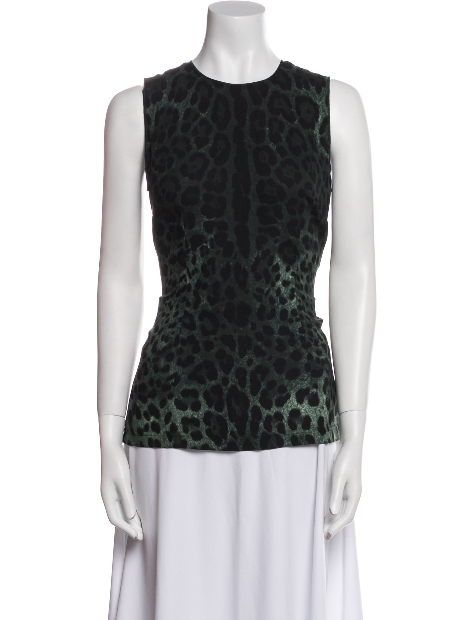 Dolce & Gabbana Silk Animal Print Top