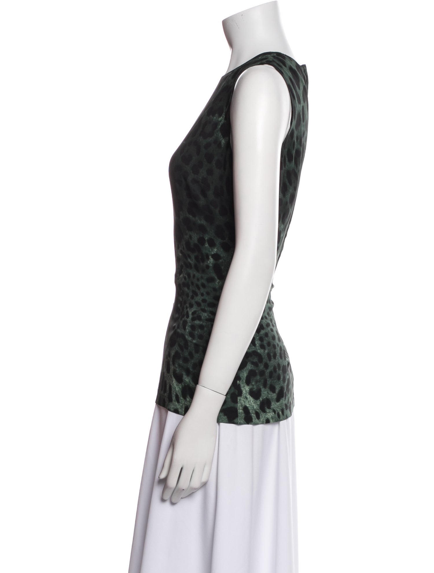 Dolce & Gabbana Silk Animal Print Top