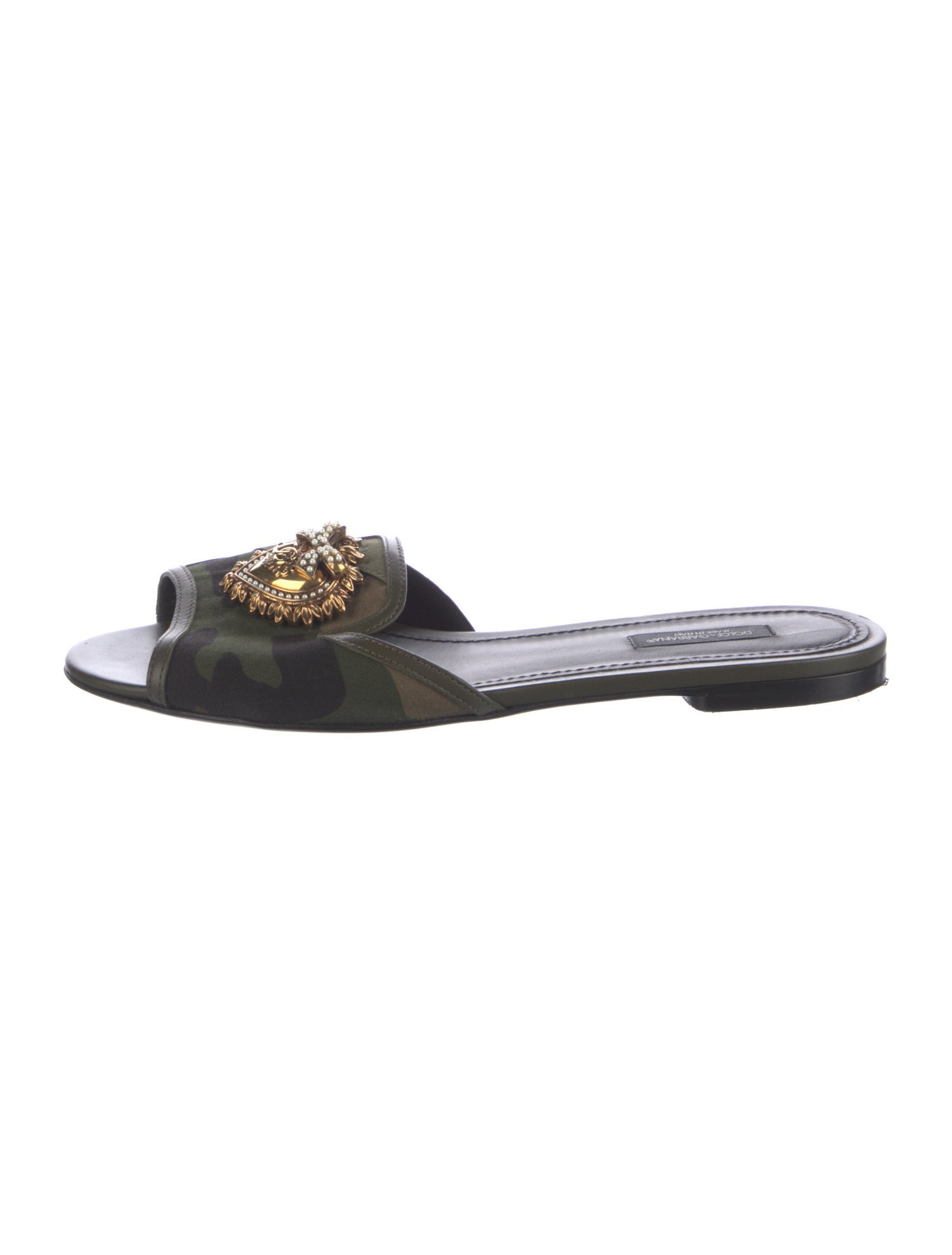 Dolce & Gabbana Canvas Camouflage Print Flats