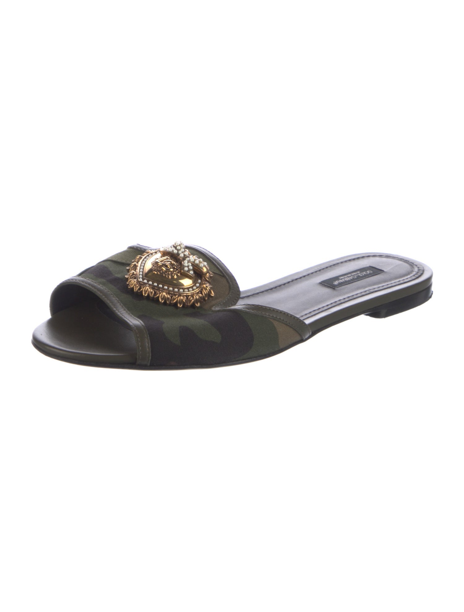 Dolce & Gabbana Canvas Camouflage Print Flats