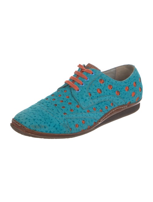 Dolce & Gabbana Leather Polka Dot Print Derby Shoes