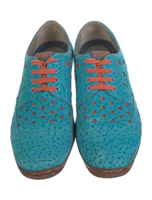 Dolce & Gabbana Leather Polka Dot Print Derby Shoes