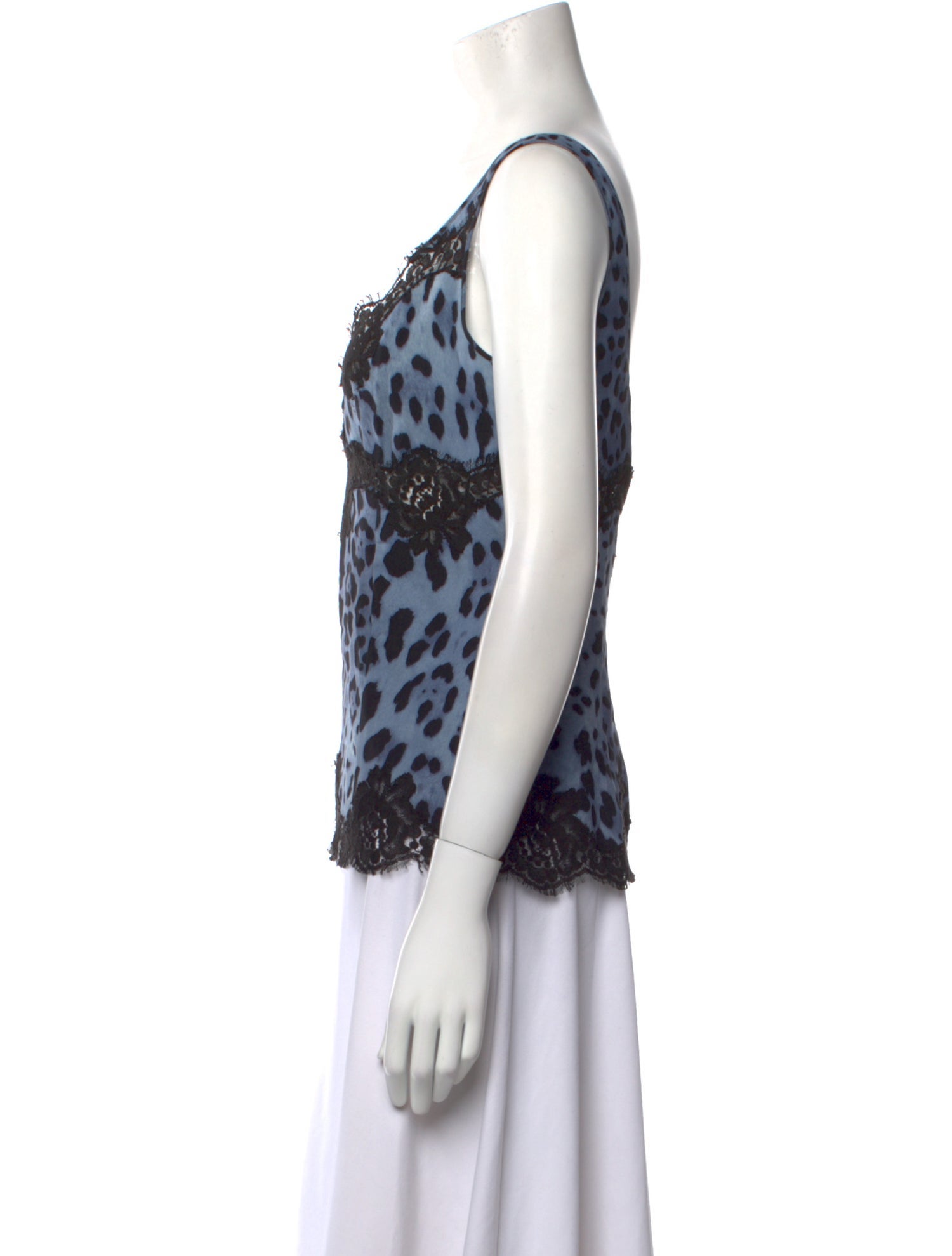 Dolce & Gabbana Silk Animal Print Top