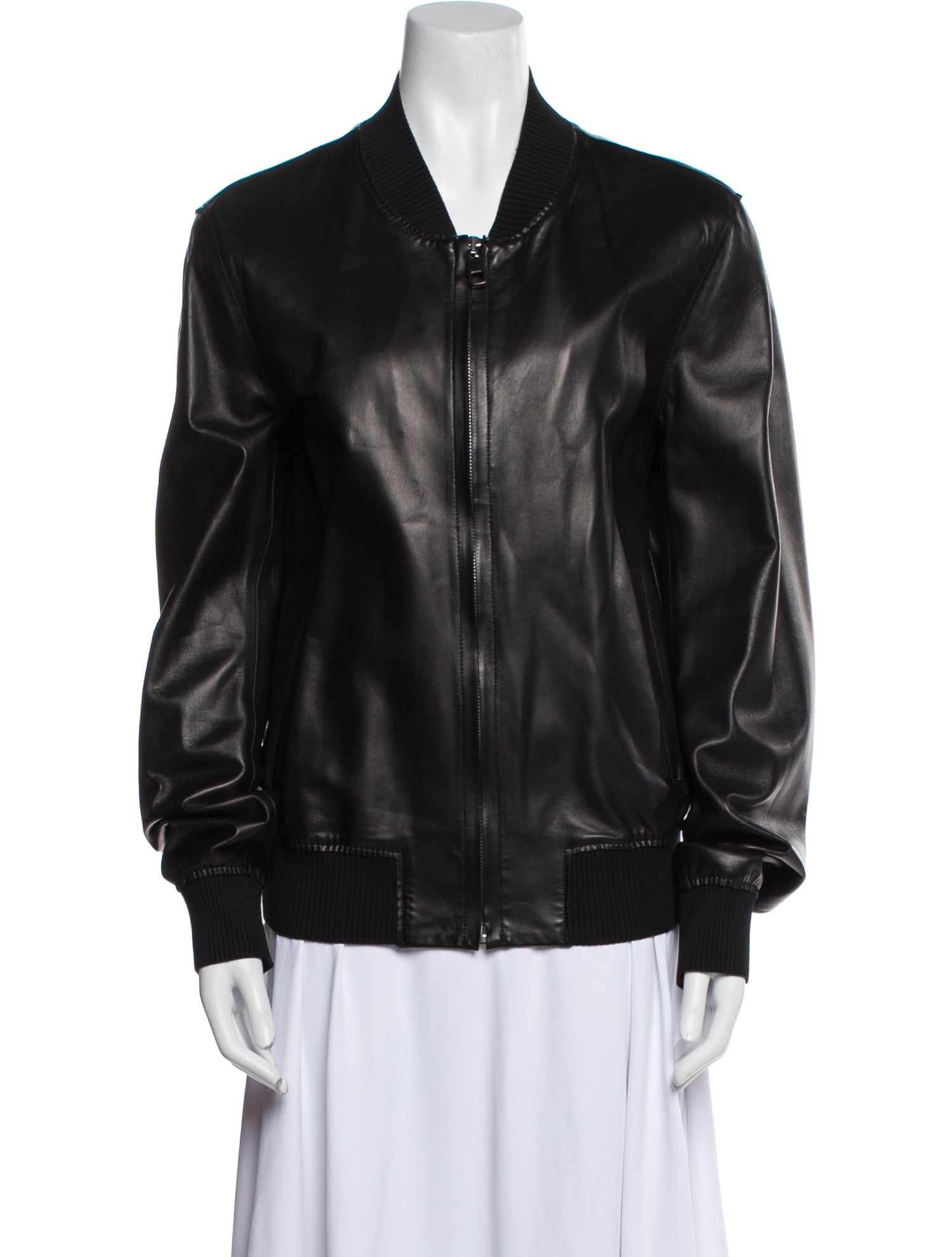 Dolce & Gabbana Leather Bomber Jacket