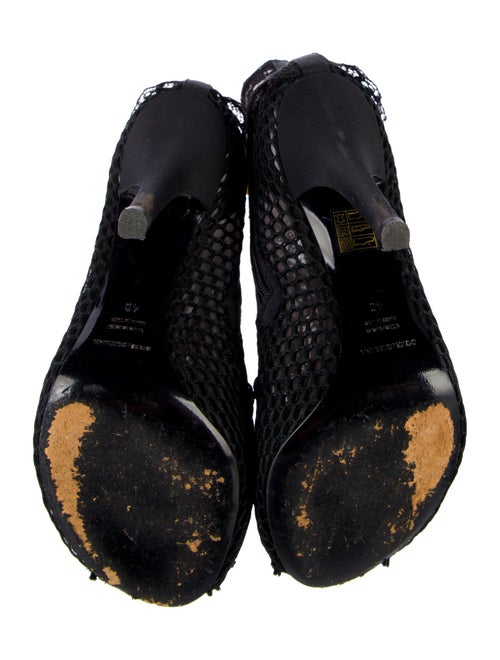 Dolce & Gabbana Mesh Lace Trim Embellishment Boots