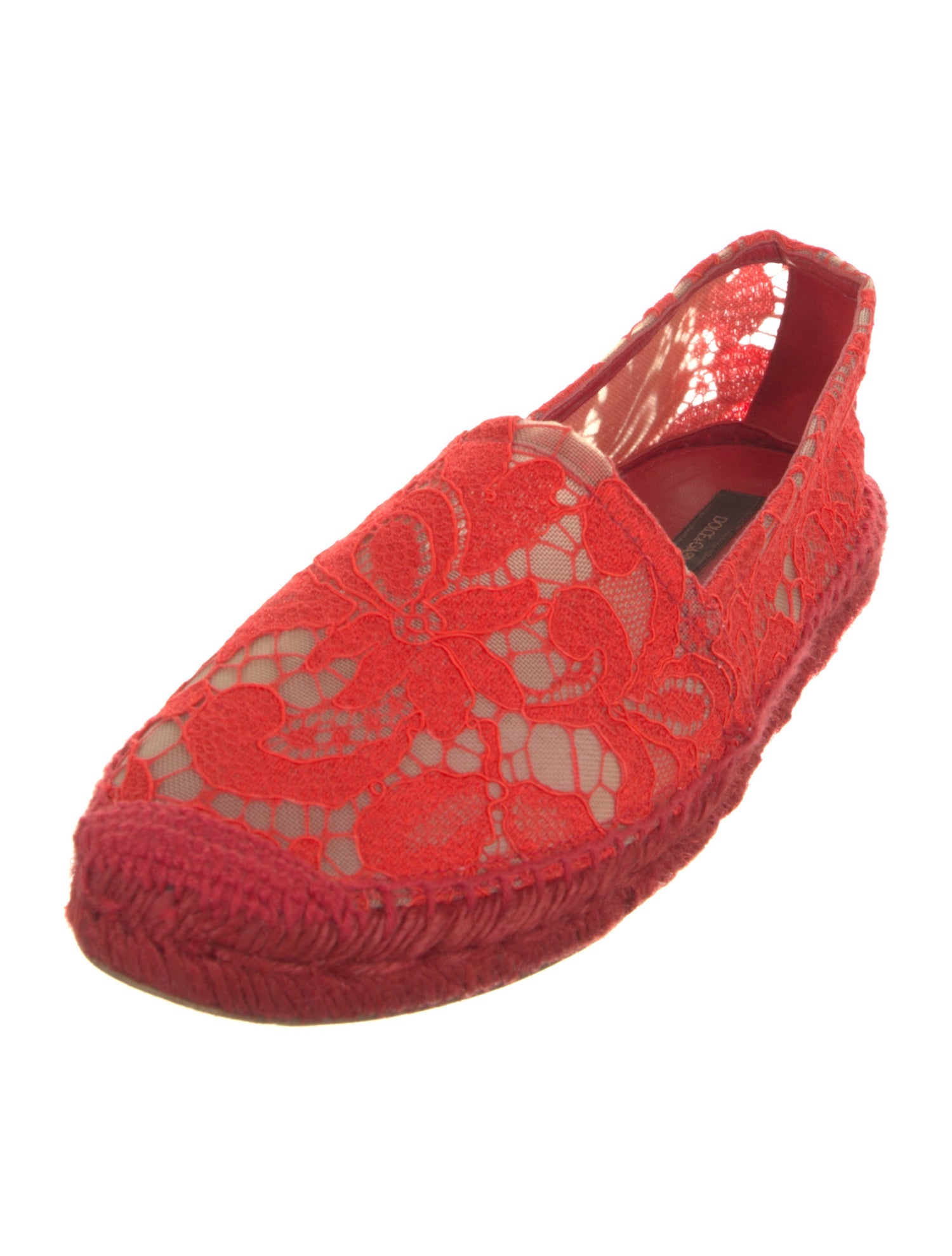 Dolce & Gabbana Lace Lace Pattern Espadrilles