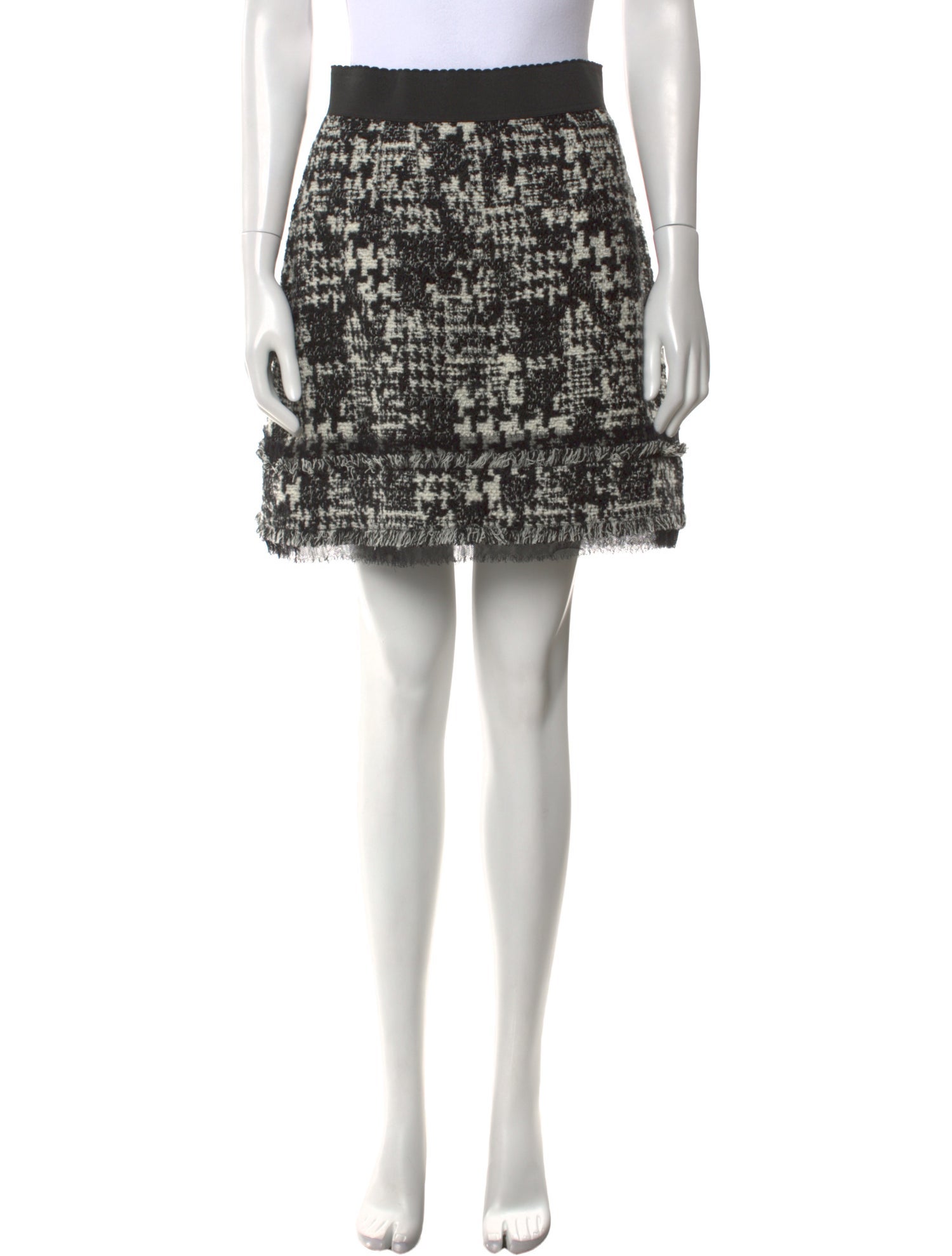 Dolce & Gabbana Tweed Pattern Mini Skirt