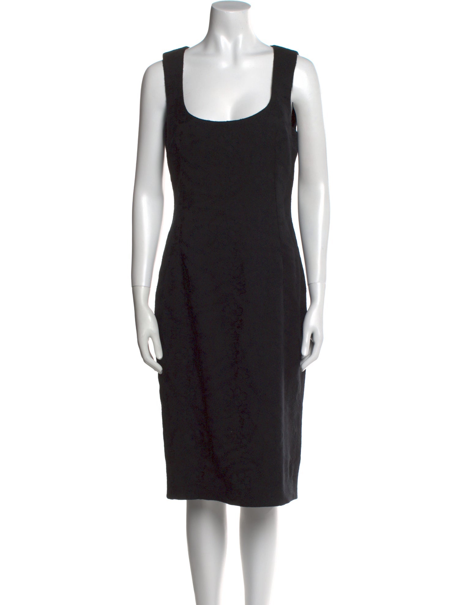 Dolce & Gabbana Virgin Wool Midi Length Dress