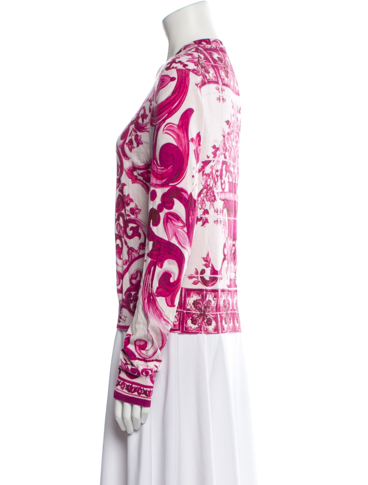 Dolce & Gabbana Printed Crew Neck Sweater